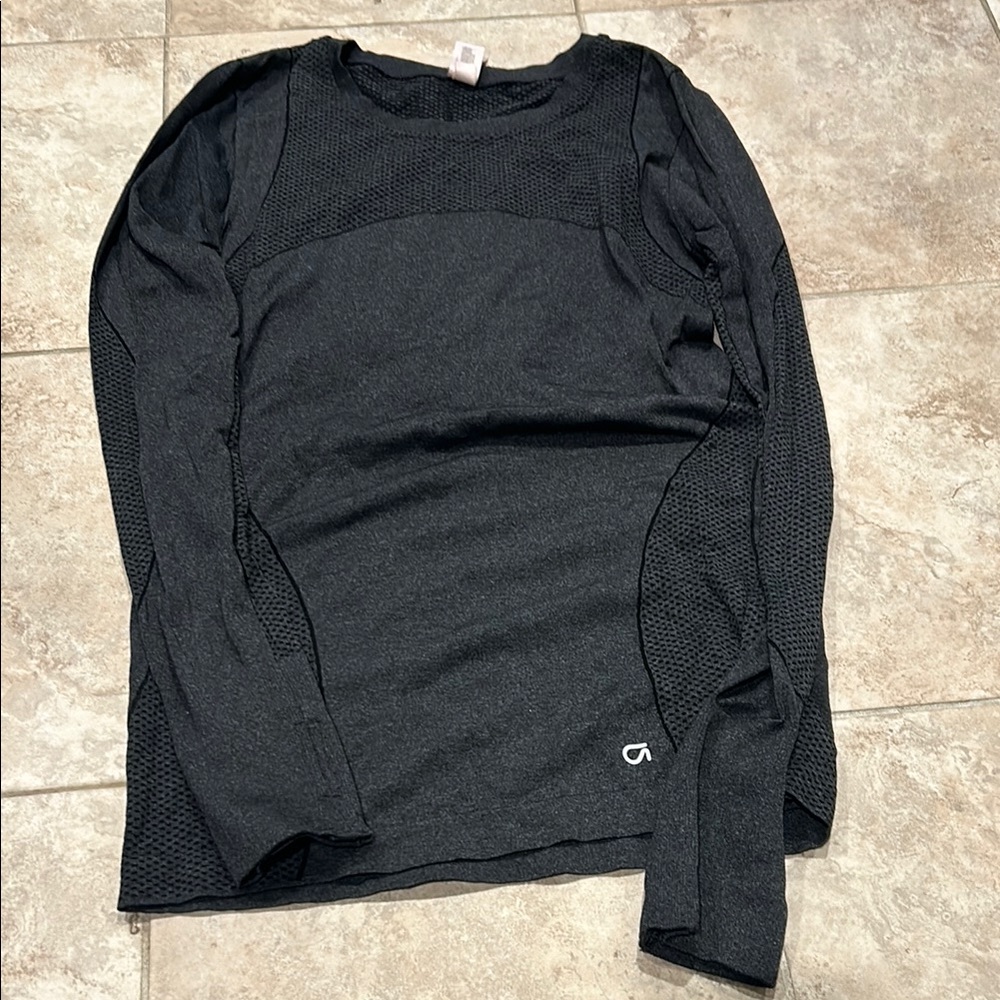Black Long Sleeve Athletic Top